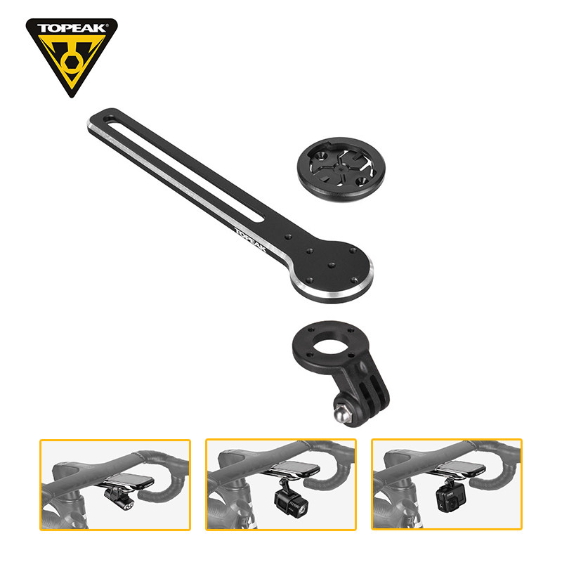 TOPEAK公路山地自行车一体把码表支架GoPro相机前灯下挂手机壳