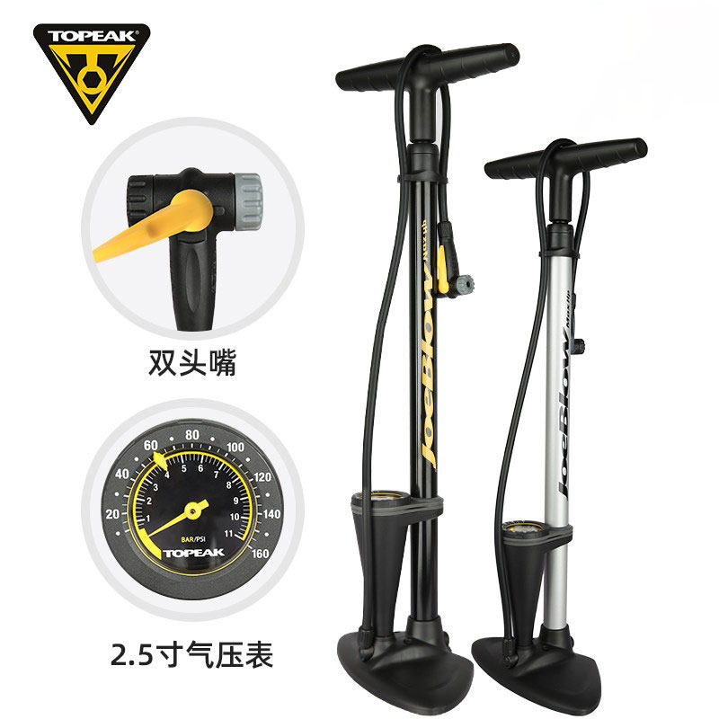 TOPEAK进气量大高压省力打气筒