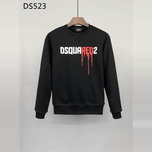 秋冬美式潮牌D2卫衣男士DSQ2字母印花宽松圆领长袖休闲打底衫上衣