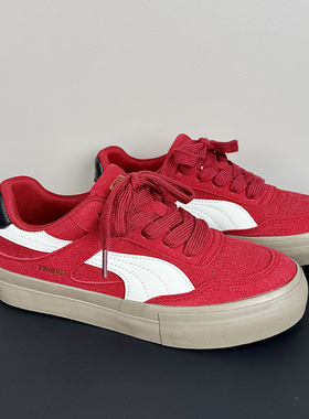 高颜值男鞋秋冬新款小众美式男款板鞋厚底百搭休闲鞋时尚运动潮鞋