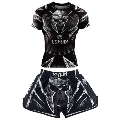 毒液短袖泰拳短裤套装格斗跑步运动健身搏击UFC拳击T恤散打训练服