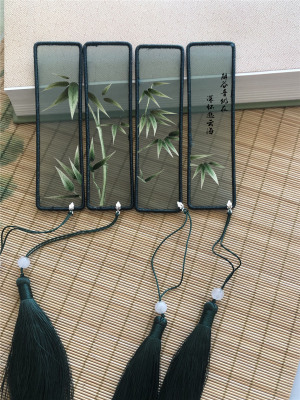 古典书签手工刺绣苏绣双面绣成品预定