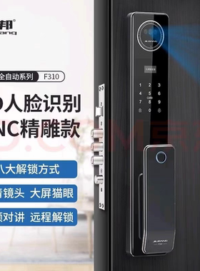 久邦310s新款指纹锁家用防盗智能锁入户门带监控人脸识别密码锁