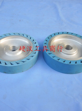 离心式铝芯橡胶轮抛光机砂带套轮砂轮机弹性抛光轮金属刀具打磨轮