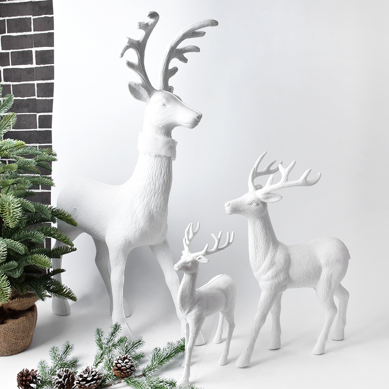 圣诞鹿装饰橱窗场景摆件