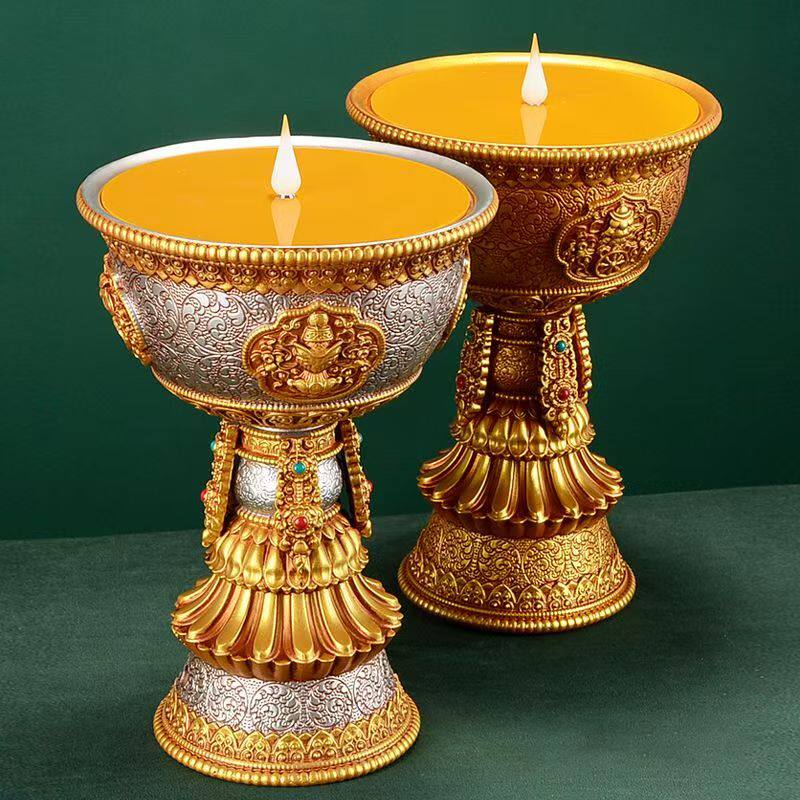 电子酥油灯新款 充电藏式酥油灯烛台家用供灯长明灯佛前供佛灯led