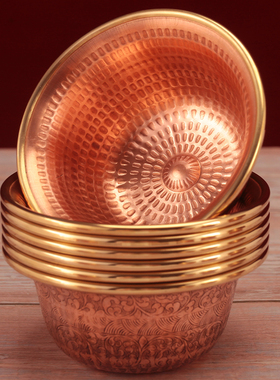 藏式供水杯红铜供奉杯八