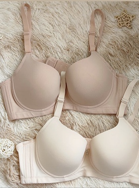 d杯夏季薄款文胸大码聚拢 内衣胖mm有钢圈光面防下垂调整型收副乳
