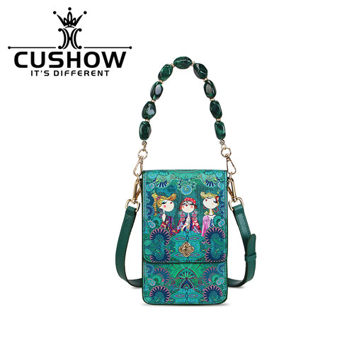 卡秀原创牛皮手提小方包2022新款