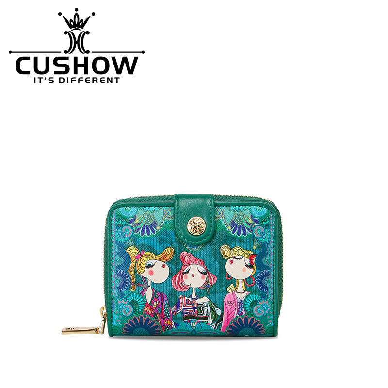 卡秀原创真皮印花卡包2021新款时尚女式驾驶证皮套牛皮钱包一体包