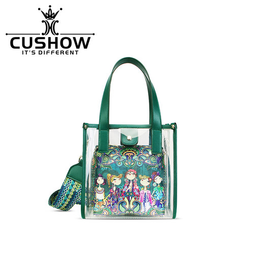 原创卡秀透明果冻单肩挎子母女包