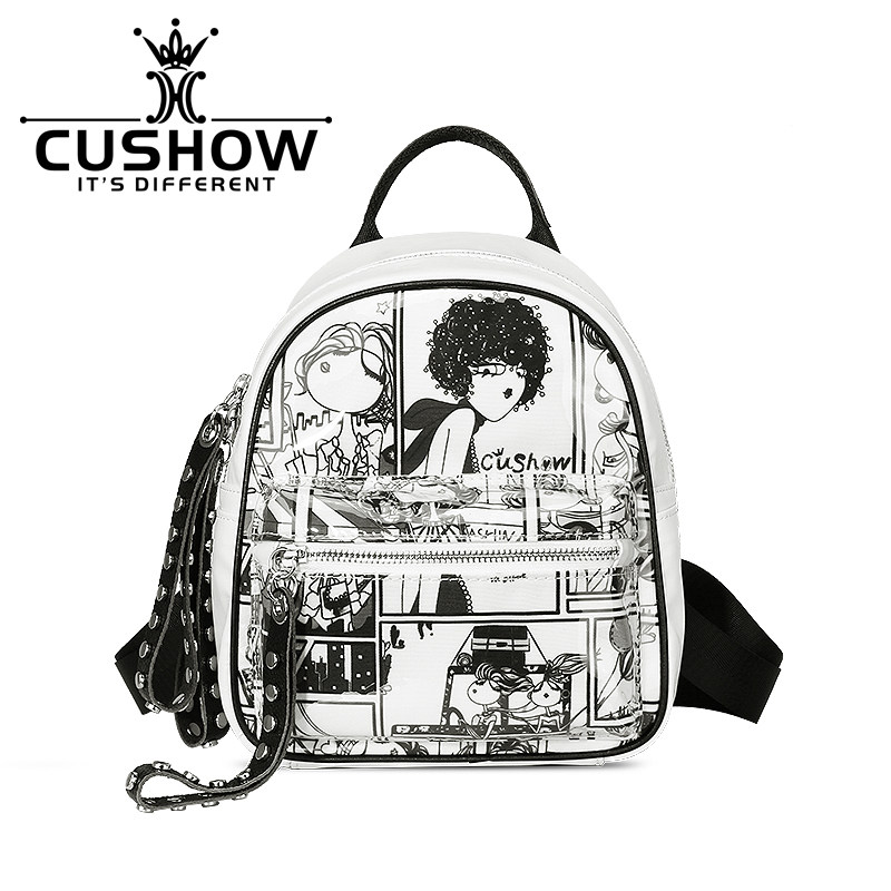 卡秀小众原创休闲果冻迷你背包2026新款潮透明百搭铆钉小双肩包女