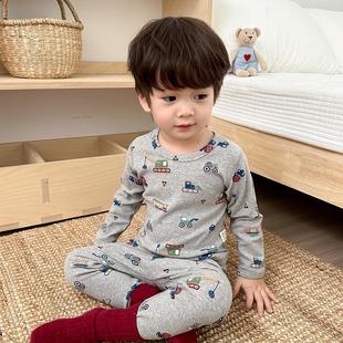 2025儿童内衣套装无骨厚款睡衣拉架棉宝宝磨毛保暖秋衣秋裤