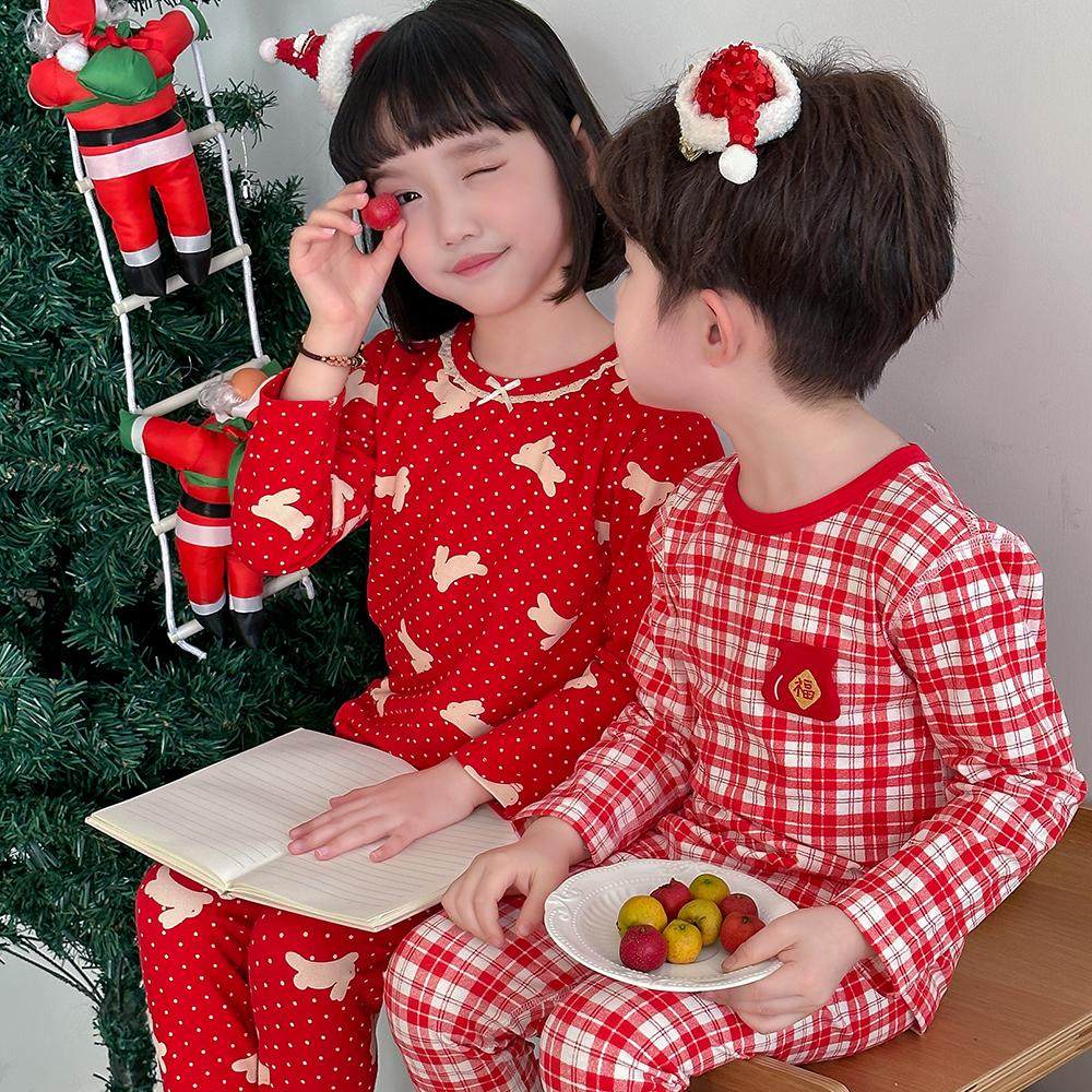 宝宝秋衣秋裤套装纯棉本命年红色儿童睡衣家居服男童女孩保暖内衣,童装/婴儿装/亲子装,家居服套装,淘宝优惠券,粉丝福利购,淘宝优惠卷