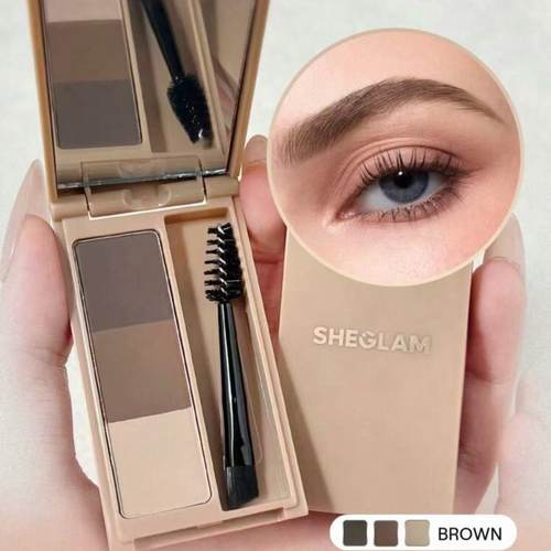 sheglam三色眉粉多用盘立体修容