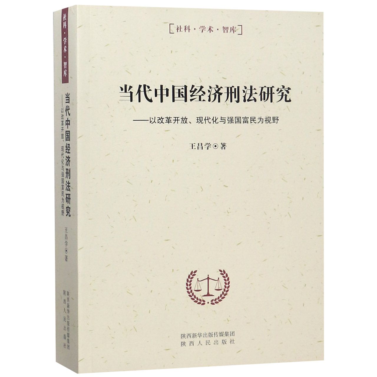 正版图书当代中国经济刑法研究--以改革开放现代化与强国富民为视野/社科学术智库王昌学陕西人民9787224128765