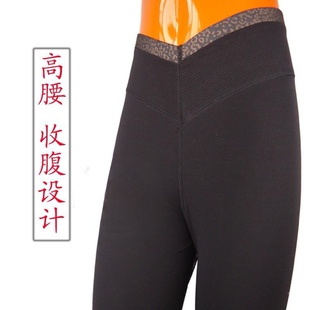 四季牡丹保暖裤女薄款秋冬网纱薄裤子加绒裤外穿高腰打底裤配靴子