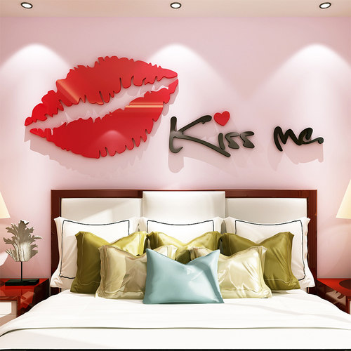 亚克力婚房装饰画沙发电视背景墙