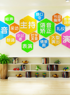 播音主持艺术培训中心立体墙贴