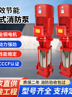 南方宏海泵业不锈钢立式多级消防水泵 大流量高扬程消防增压水泵