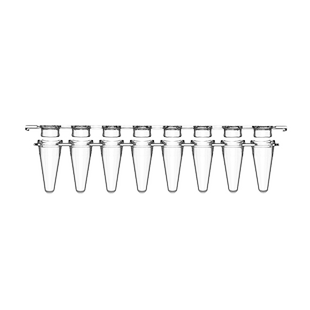 LABSELECT 八连管 核酸检测用PCR管离心管8连离心管架0.2ml96孔架无DNA RNA酶无热源化学实验室 甄选八连排