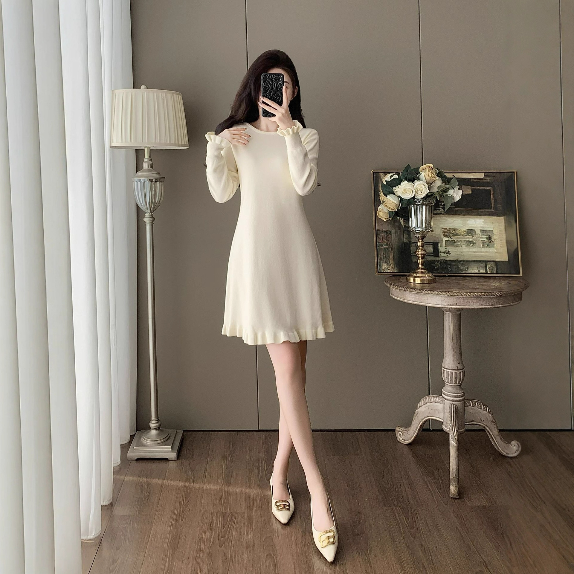 秋季2025新款淑女气质连衣裙女收腰显瘦温柔洋气高级感轻熟风裙子