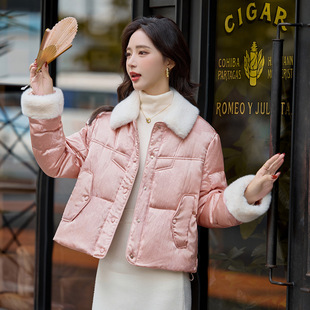 新中式 小个子今年流行漂亮白鸭绒外套BL2520 风羽绒服女2025冬新款