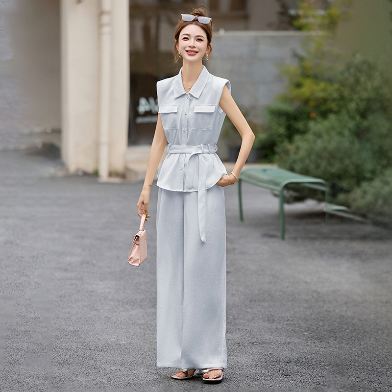 套装裤子女2025夏季新款高级感时尚气质洋气绝美穿搭两件套HE5059