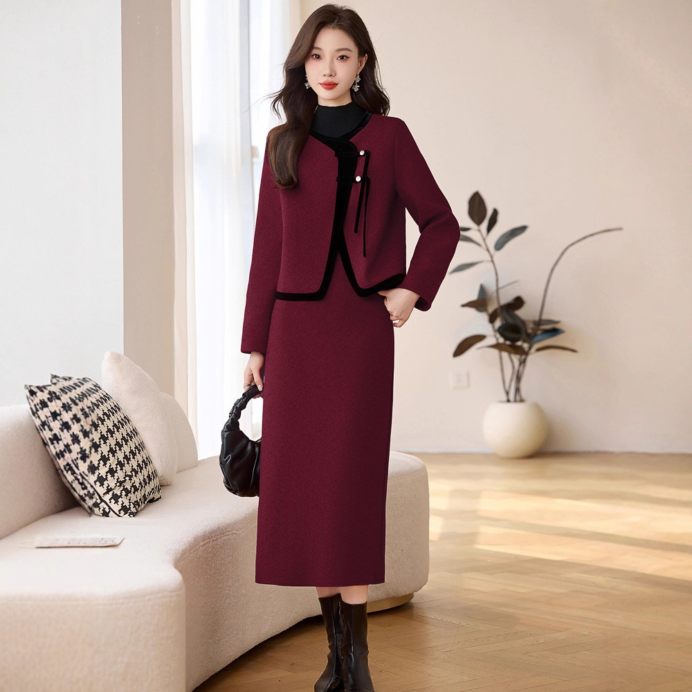 名媛小香风套装女2025秋冬新款今年流行减龄漂亮洋气套装裙NY2470