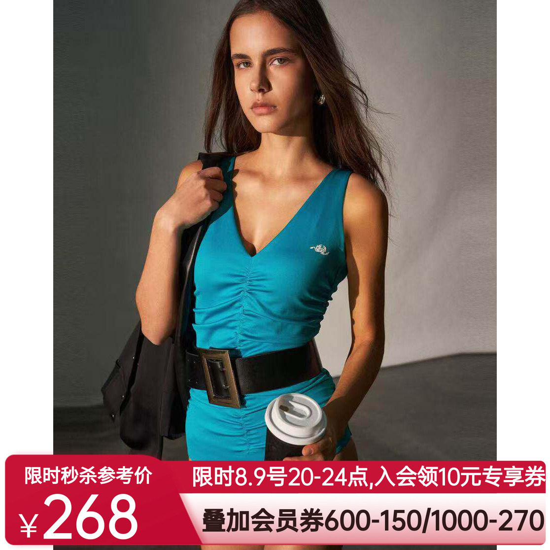 爱慕·CHUANG仪式4夏季女士性感比基尼连体泳衣CA681211