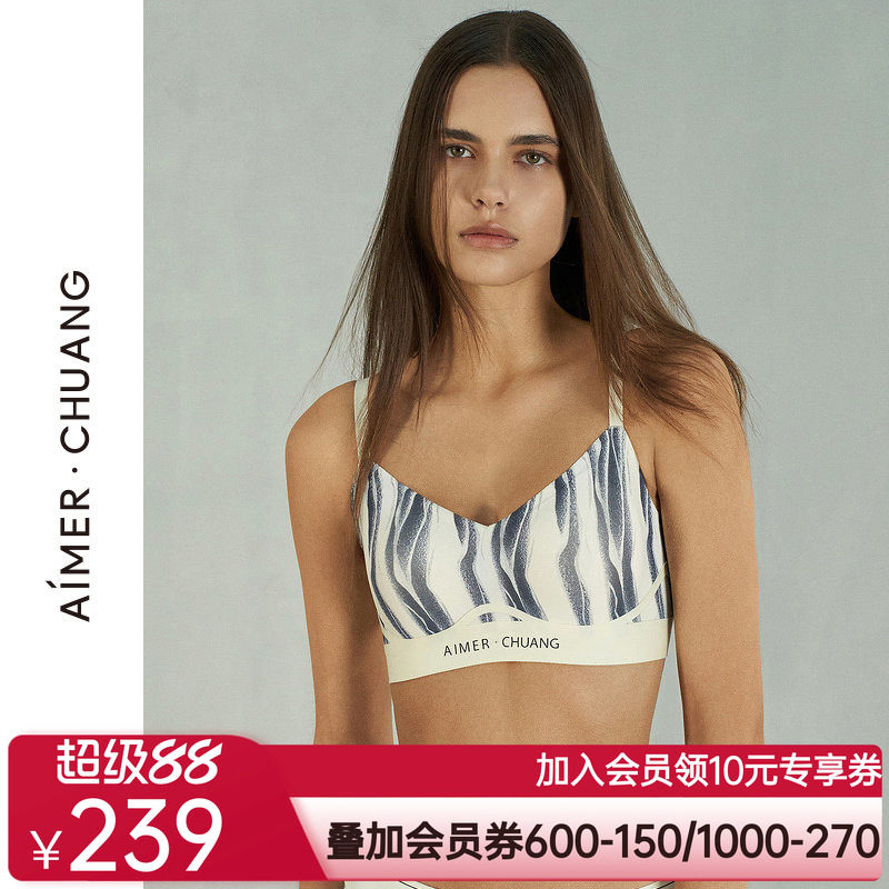 爱慕·CHUANG溯源2内衣女春夏V领无钢圈薄杯文胸CA171141