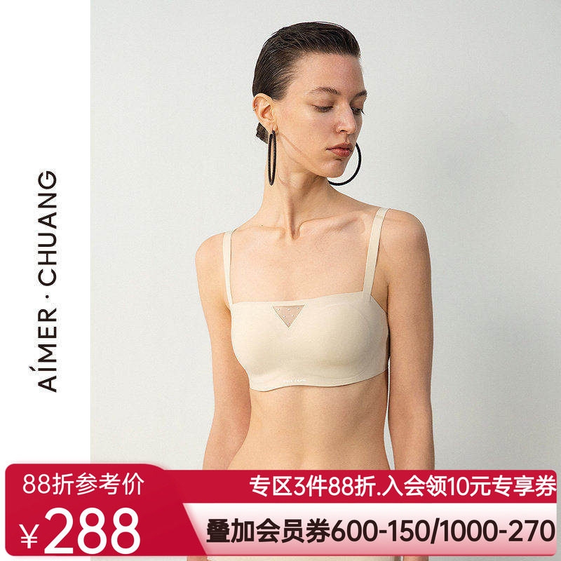 爱慕·CHUANG伴夏25春夏内衣女软棉托抹胸薄杯文胸CA151641