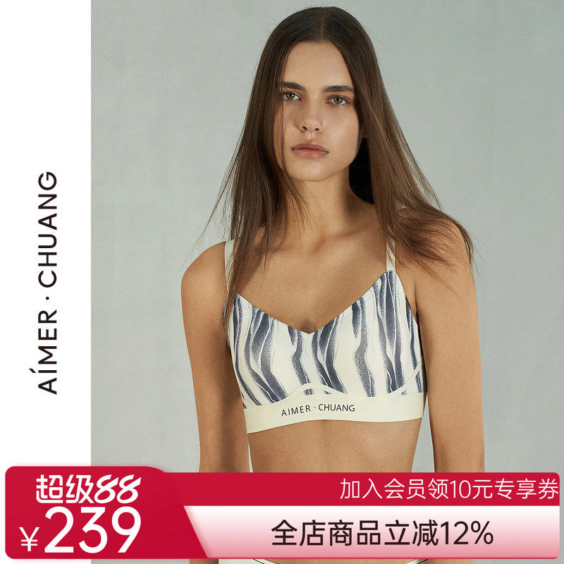 爱慕·CHUANG溯源2内衣女春夏V领无钢圈薄杯文胸CA171141