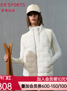 爱慕运动冬野24秋冬女士外穿休闲立领拉链羽绒马甲AS144T52