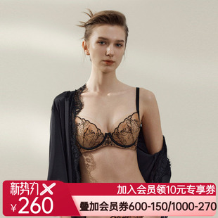 爱慕内衣女25春夏薄杯大胸显小性感蕾丝文胸软钢圈胸罩 芳华