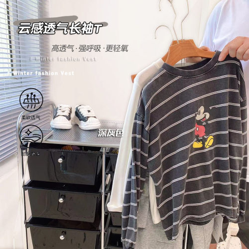 【新品直降12% 少量库存】秋季男童复古卡通长袖T恤