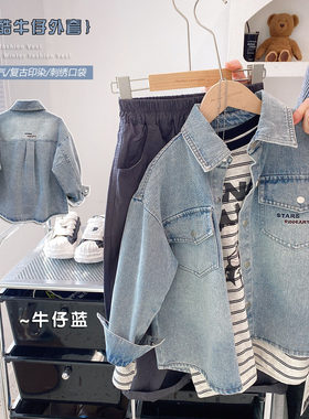 百搭个性纯色牛仔外套