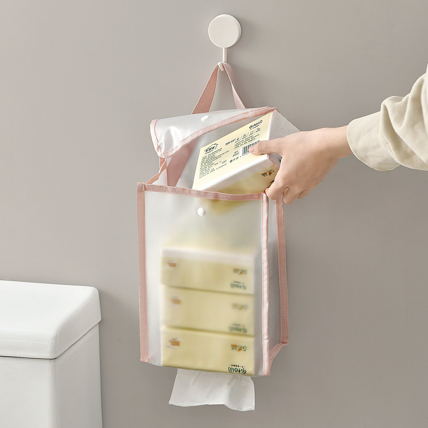 防水纸巾收纳挂袋悬挂式纸巾收纳包抽纸袋卫生间卧室床头纸巾盒,收纳整理,收纳挂袋,淘宝优惠券,粉丝福利购,淘宝优惠卷