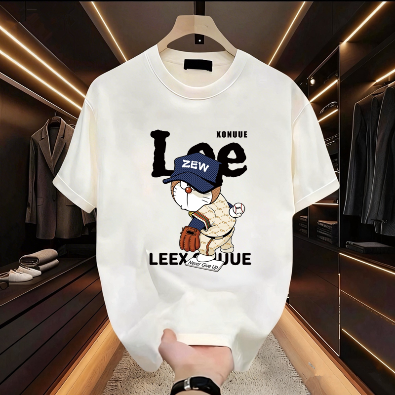 官方正品Lee xonuue重磅纯棉短袖男打底衫夏季印花休闲百搭T恤潮