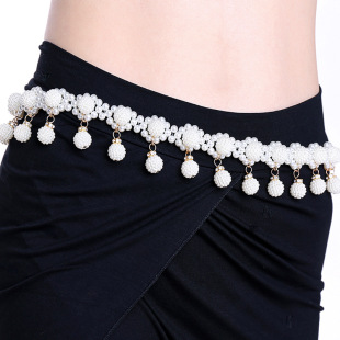 连衣裙装 腰饰挂坠链条 饰腰带女士珍珠腰链肚皮舞腰链配裙子夏韩版
