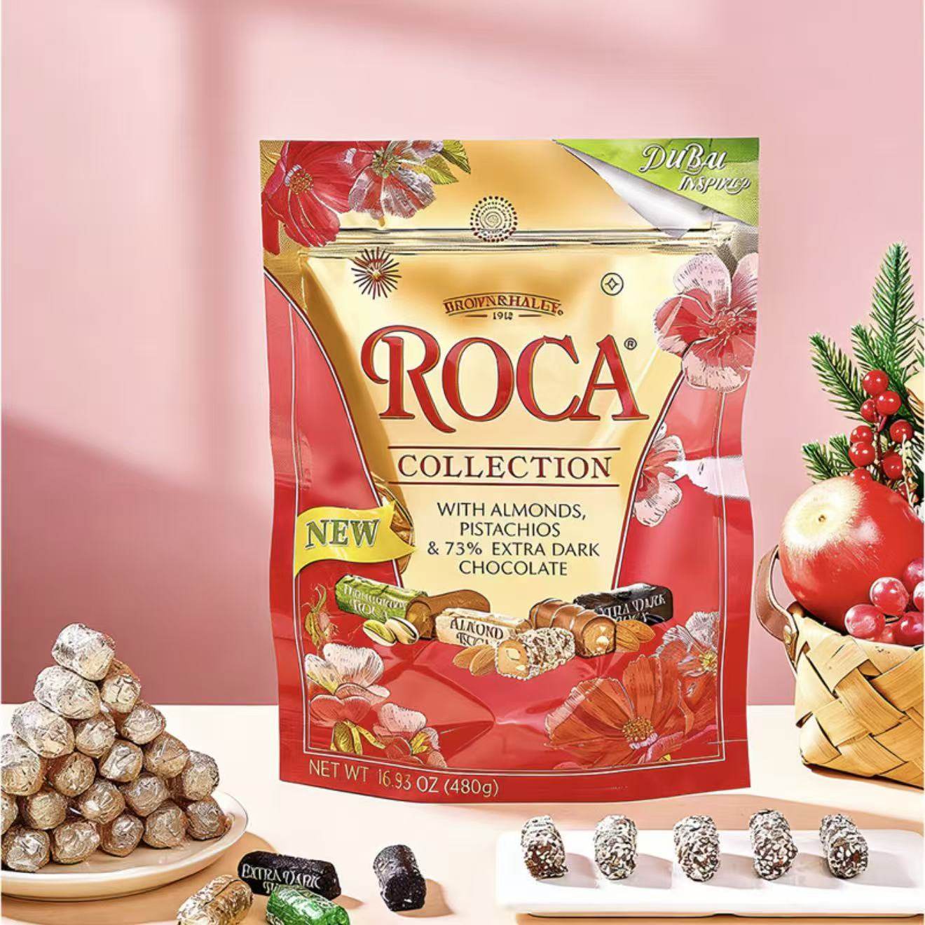 开市客盒马代购 美国ROCA/乐家杏仁糖扁桃仁巧克力糖果零食礼盒装