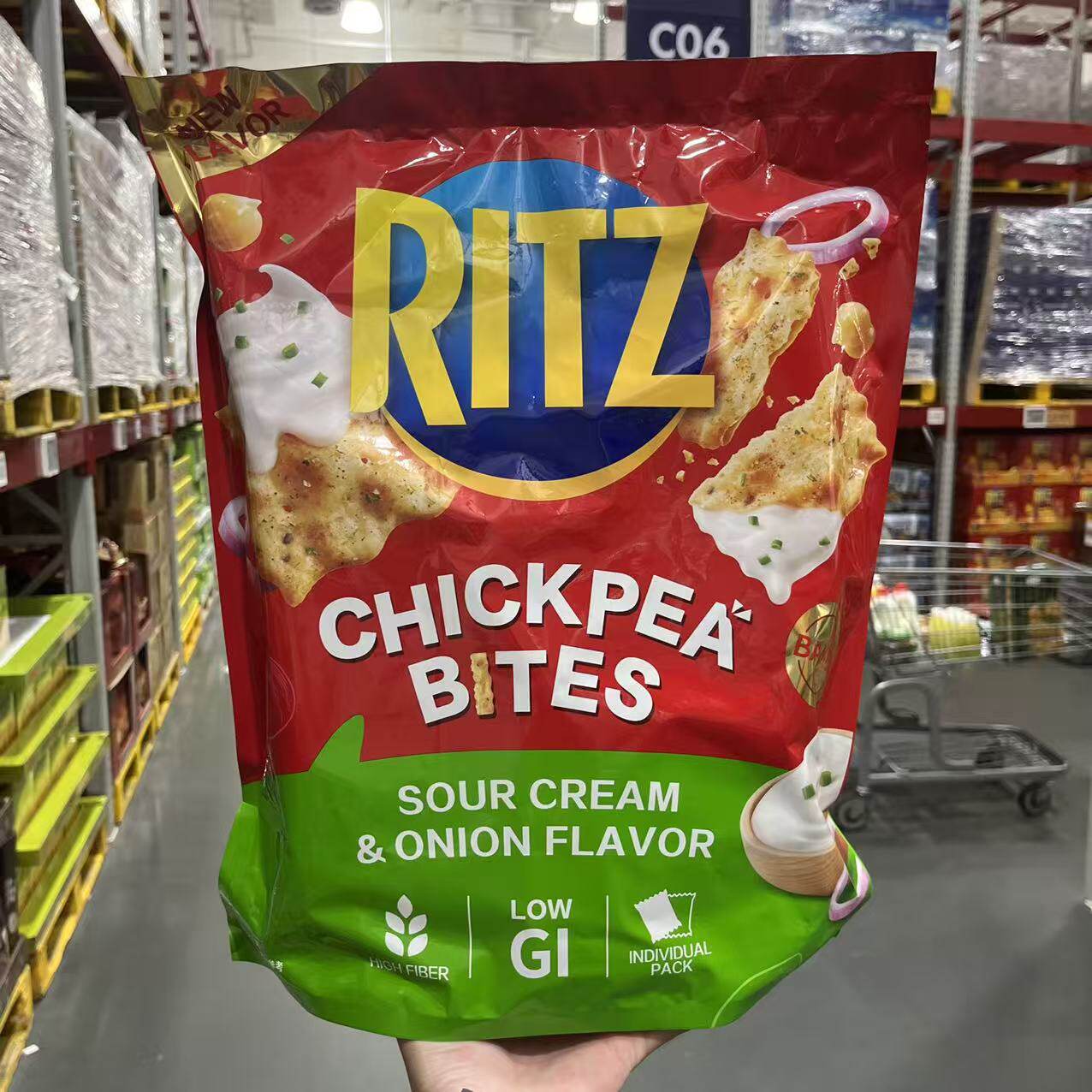 Ritz乐之鹰嘴豆脆片酸奶油洋葱味
