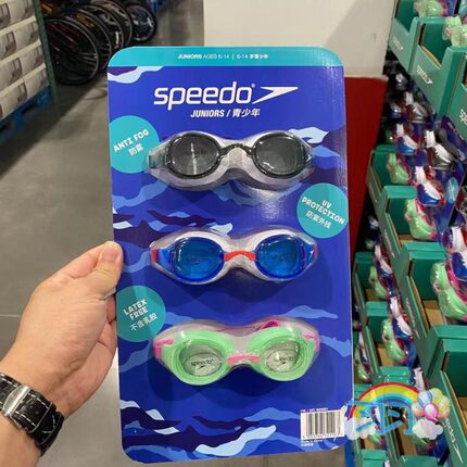 清仓开市客代购speedo速比涛泳镜高清防雾防水儿童游泳眼镜多款选