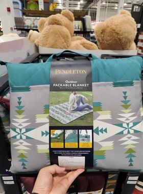 开市客代购Pendleton折叠毯户外野餐垫沙滩休闲毯子 轻便收纳可背