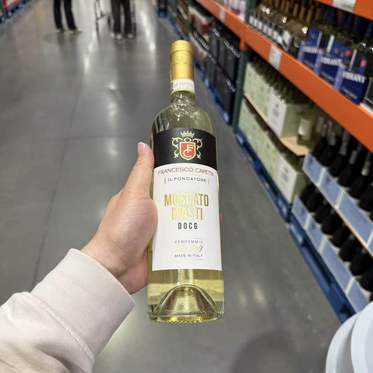 开市客代购 MOSCATO D'ASTI麝香葡萄低醇白葡萄酒750ml有紫藤香气