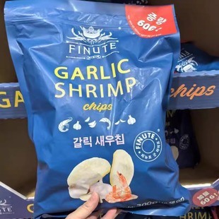 韩国 趣莱福 蒜味龙虾片/青阳辣椒蛋黄酱味虾片300g 松脆膨化零食