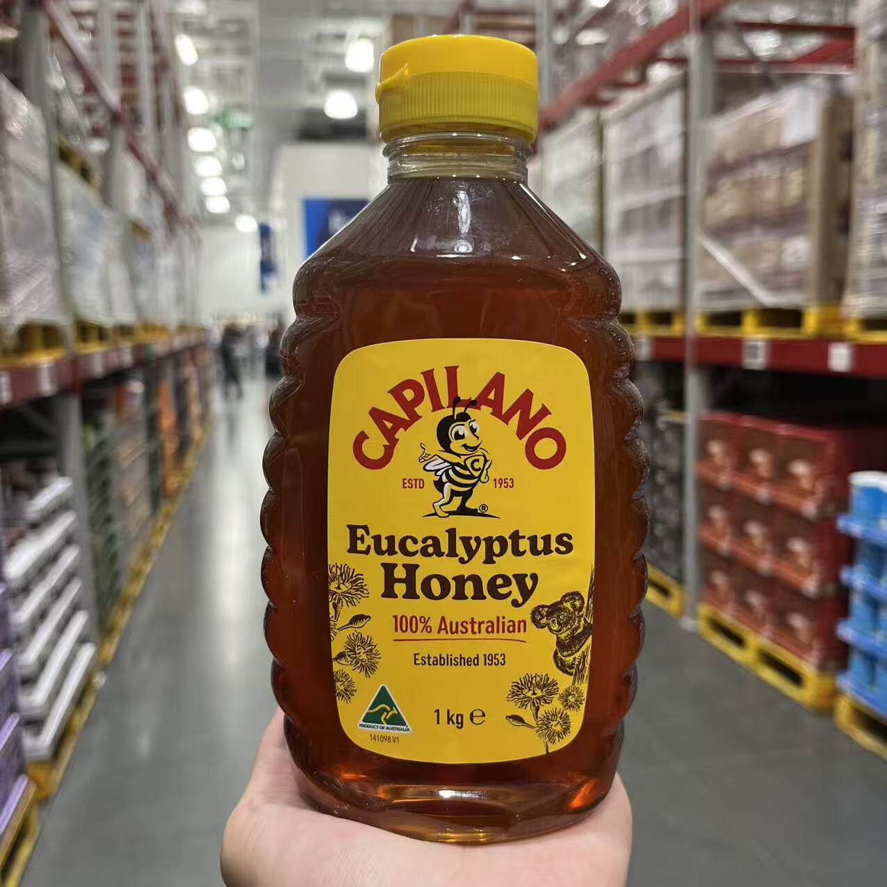 会员甄选 Capilano康蜜乐蜂蜜1kg澳大利亚进口清香甜润调饮抹酱