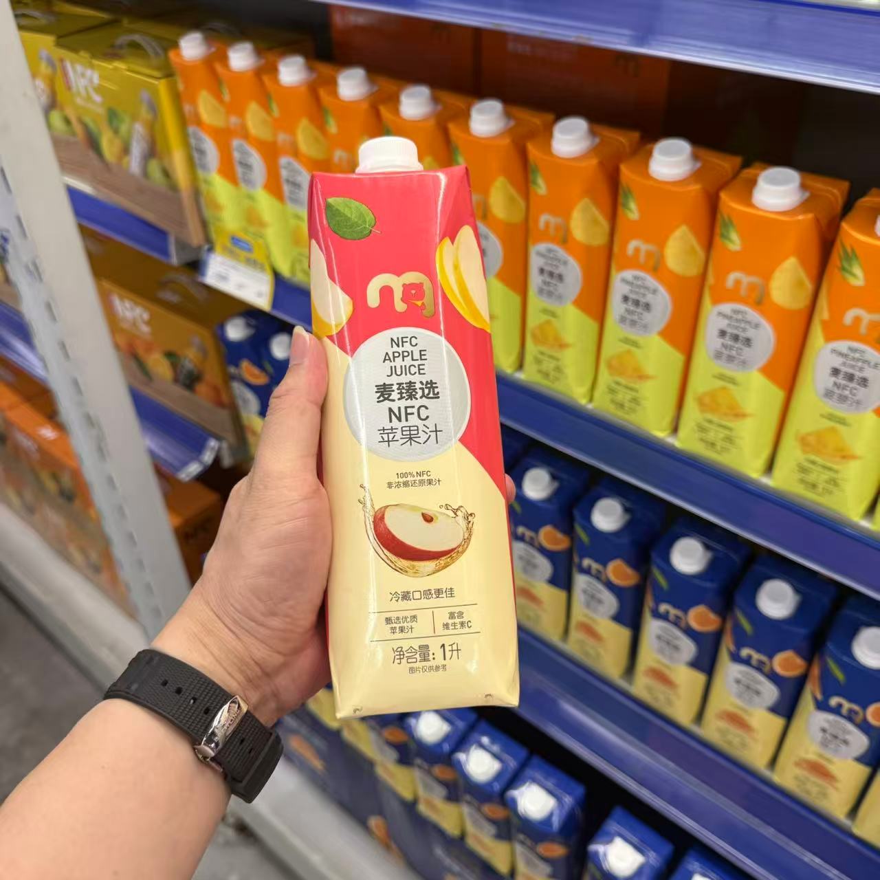 麦臻选100%NFC苹果汁菠萝汁橙汁