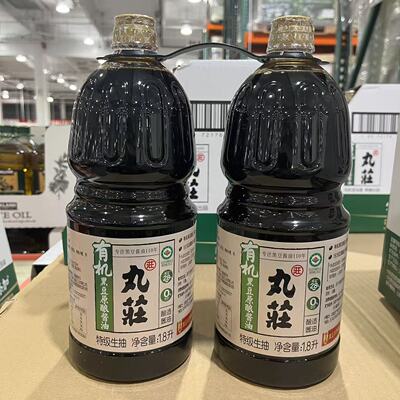 开市客代购 丸庄有机黑豆原酿酱油1.8L/瓶特级原汁头道鲜酱香浓郁
