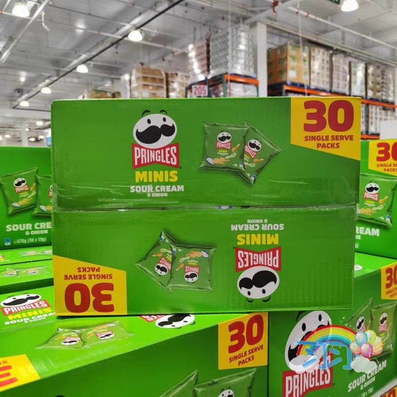 开市客代购 品客薯片 酸乳酪洋葱味美式风味牧场酸乳薯片膨化零食